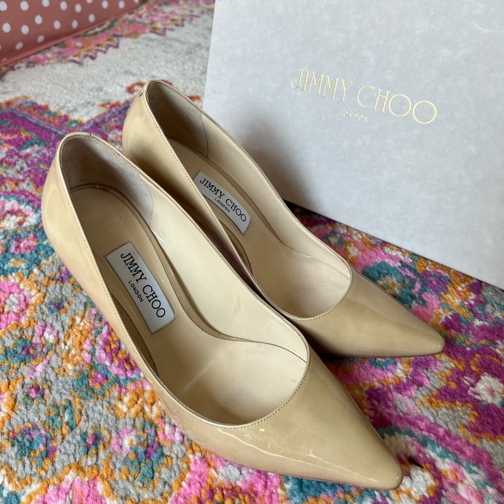 Jimmy Choo Romy size 9.5, 4 inches heels.